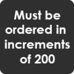 must be ordered in increments of 200