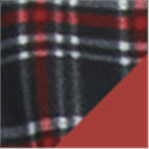 Red Flap with Black and Red Plaid