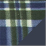 Navy Flap with Green and Navy Plaid