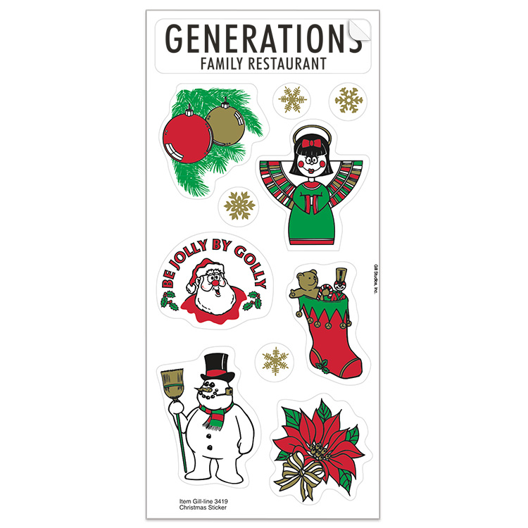 Holiday snowman sheet stickers