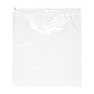 Plastic white cotton drawstring bag customized.