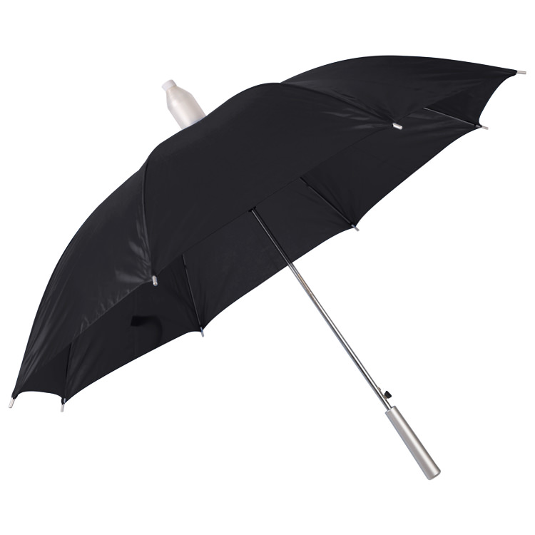 Polyester 46 inch umbrella with collapsible plastic cover blank.
