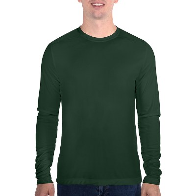 Blank long sleeve forest green t-shirt.