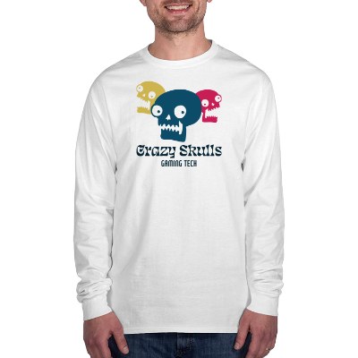 Full color long sleeve white tee with imprint.