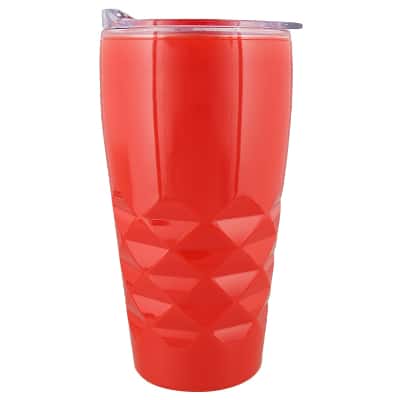 Plastic red tumbler blank in 16 ounces.