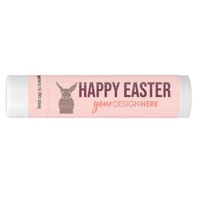 Easter lip balm with a customizable imprint.
