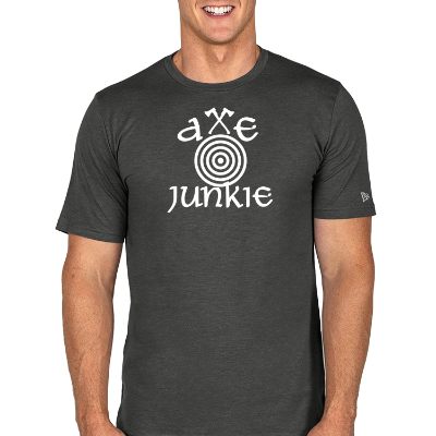 Personalized logo on graphite t-shirt.