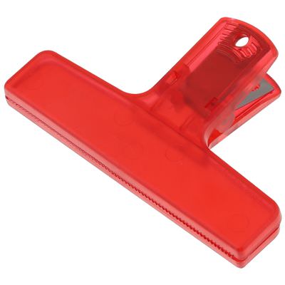 Plastic translucent red strong grip chip clip blank.