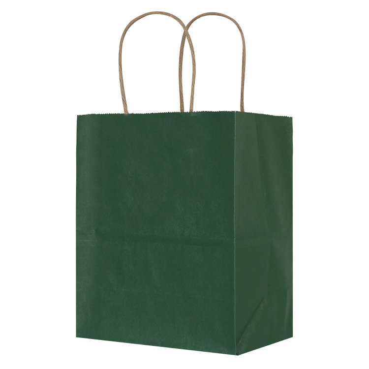 Paper matte colored recyclable bag.