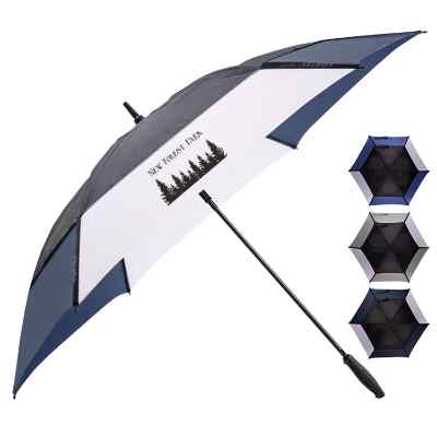Custom 62" shedrain vortex golf umbrella.