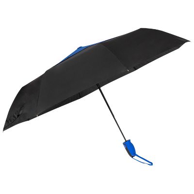 Vented 44 inch black with blue umbrella.
