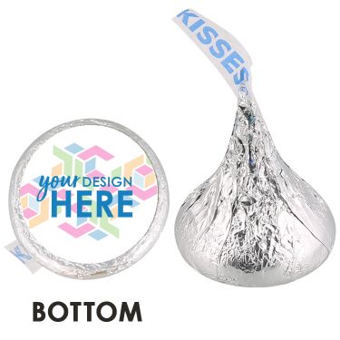 Customized hershey's kisses candy with custom full color logo.