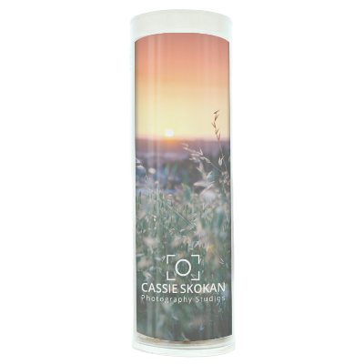 Personalized 3 piece full color gift tube with popcorn.