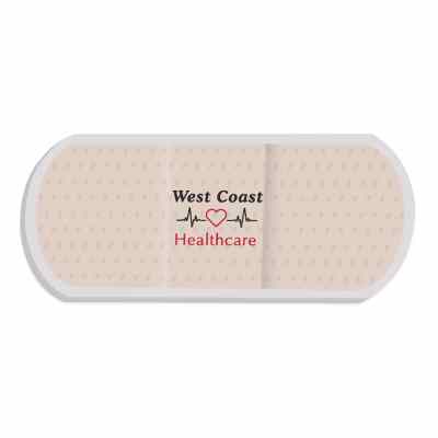4-3/4 x 2 inches adhesive bandage pad with full color imprint. 
