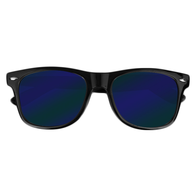 Polycarbonate mirrored sunglasses.