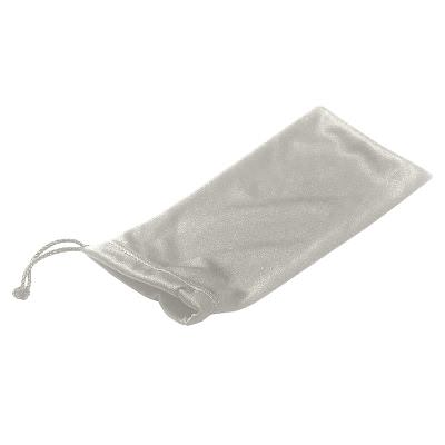Microfiber gray sunglasses pouch with drawstring blank.