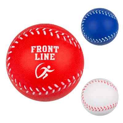 Purchase this red baseball squishy printed with your logo.