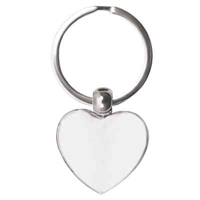 Blank heart shaped metal keychain