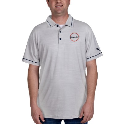 Personalized heather embroidered men's golf polo