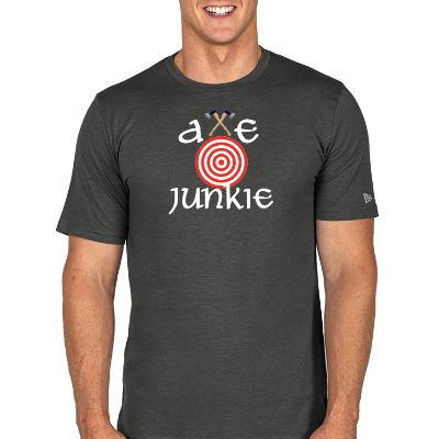 Personalized full color logo on graphite t-shirt.