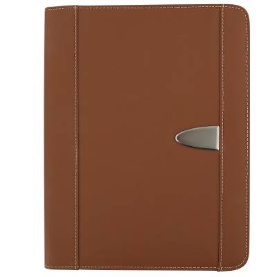 Brown leather portfolio blank.