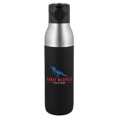 Stainless black bottle with full color logo.