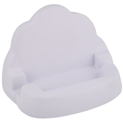 Foam white phone stand cloud stress reliever with blank.