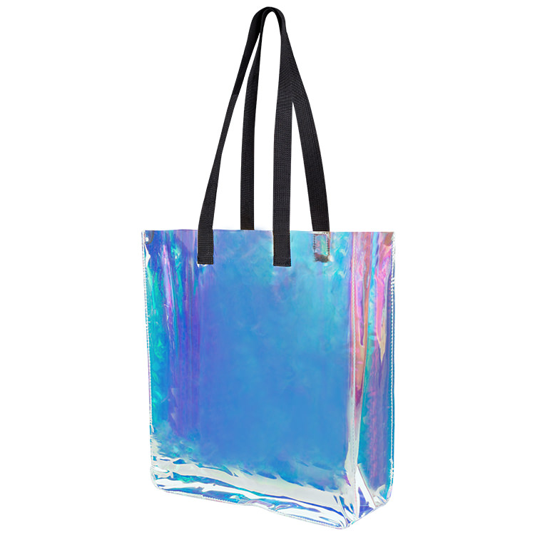 Amazon.com: Personalized Transparent Holographic Clear Handbag Tote Bag  Holographic Beach Handbag Custom Clear Bag Women Black: Clothing, Shoes &  Jewelry