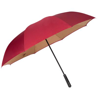 48 inch red with khaki inversion umbrella.