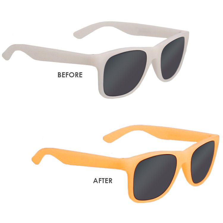 Polycarbonate sunlight color changing sunglasses.