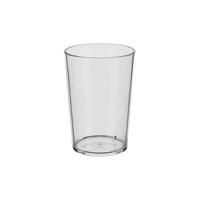 Acrylic clear beer glass blank in 8 ounces.