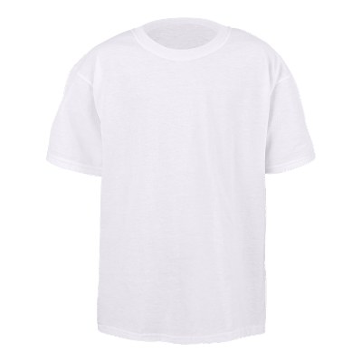 White blank youth short sleeve t-shirt.
