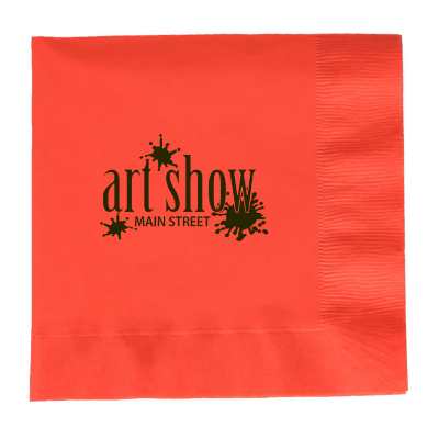 2ply colored lunch napkin square custom imprint.