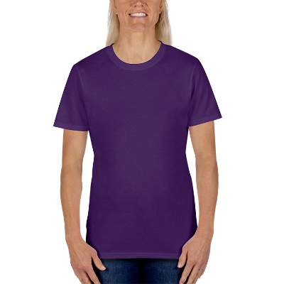 Blank purple custom short sleeve shirt.