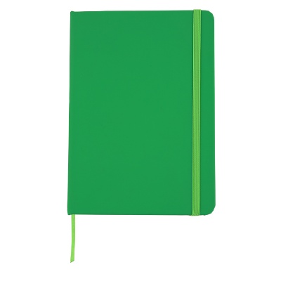 PVC kelly green 5x7 daily notebook blank.