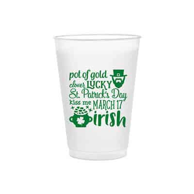 12 oz. customizable frosted plastic cup.