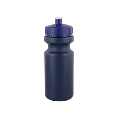 Plastic Eco Cycle Blue water bottle with push pull lid blank in 22 ounces.