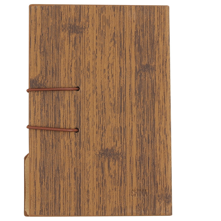 Blank polyurethane wood look notepad.