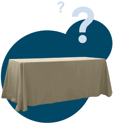 Tan blank table covers