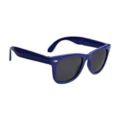 Polycarbonate royal blue folding tahiti sunglasses blank.