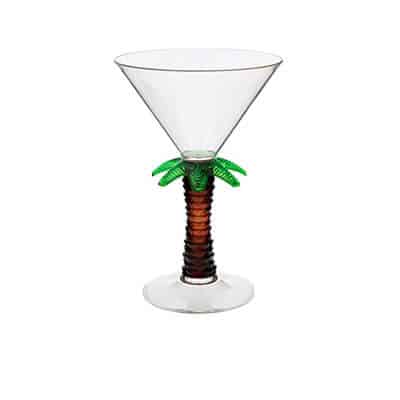 Acrylic palm tree martini glass blank in 7 ounces.