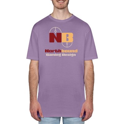 Customized unisex lavender t-shirt with full color logo.