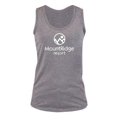 Grey frost tank top with logo.