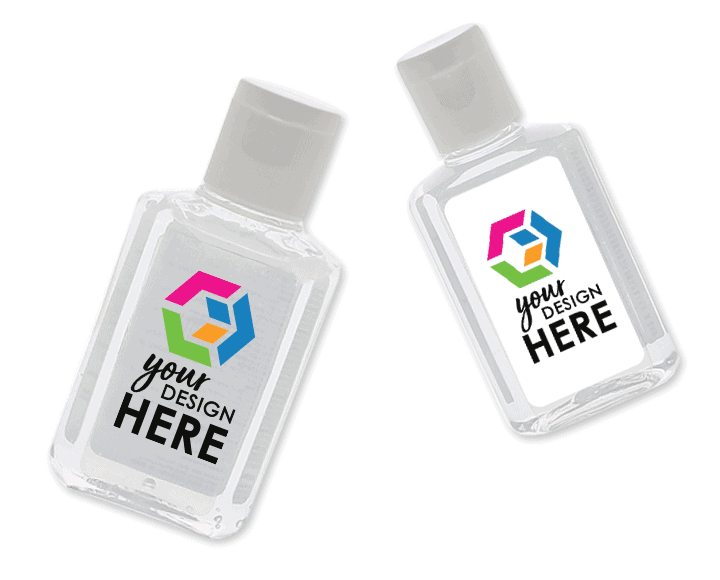 Promotional hand sanitizer gel with full-color logo