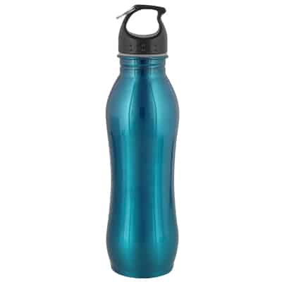 Stainless steel teal water bottle  blank in 25 ounces.