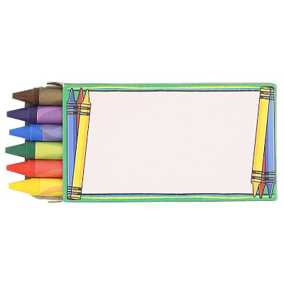 Cardboard 6 pack crayons blank.