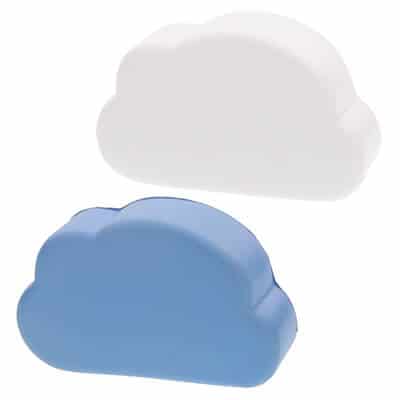 Foam blue cloud stress ball blank.