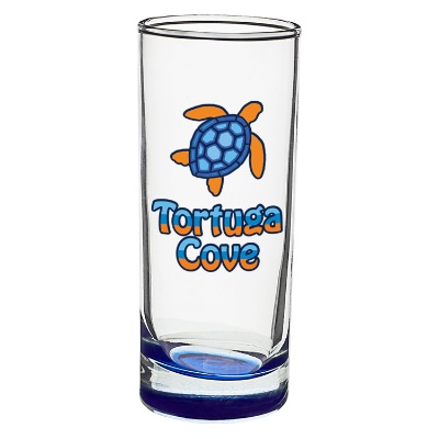Blue shooter with full color logo.