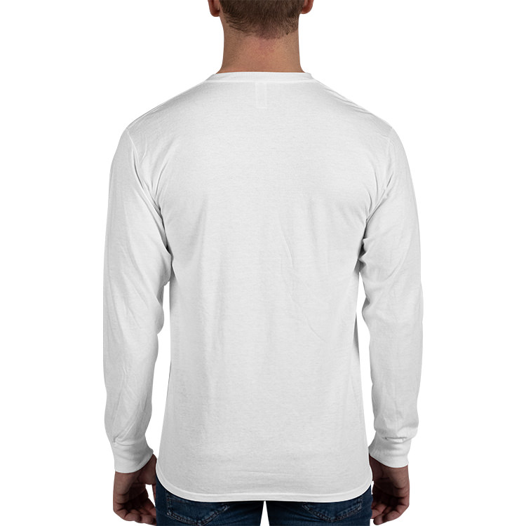 Custom white long-sleeve t-shirt