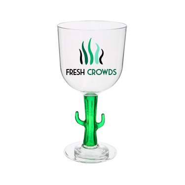 Acrylic fish goblet with custom full-color imprint in 14 ounces.